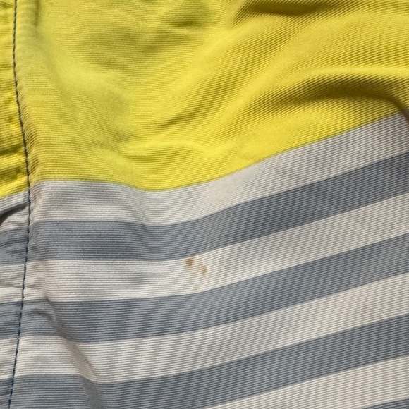 Patagonia Men's Swim Shorts - Yellow, Blue, Gray Stripes - Picture 7 of 10